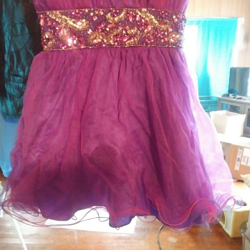Purple Homecoming Dress - Picture 3 of 4